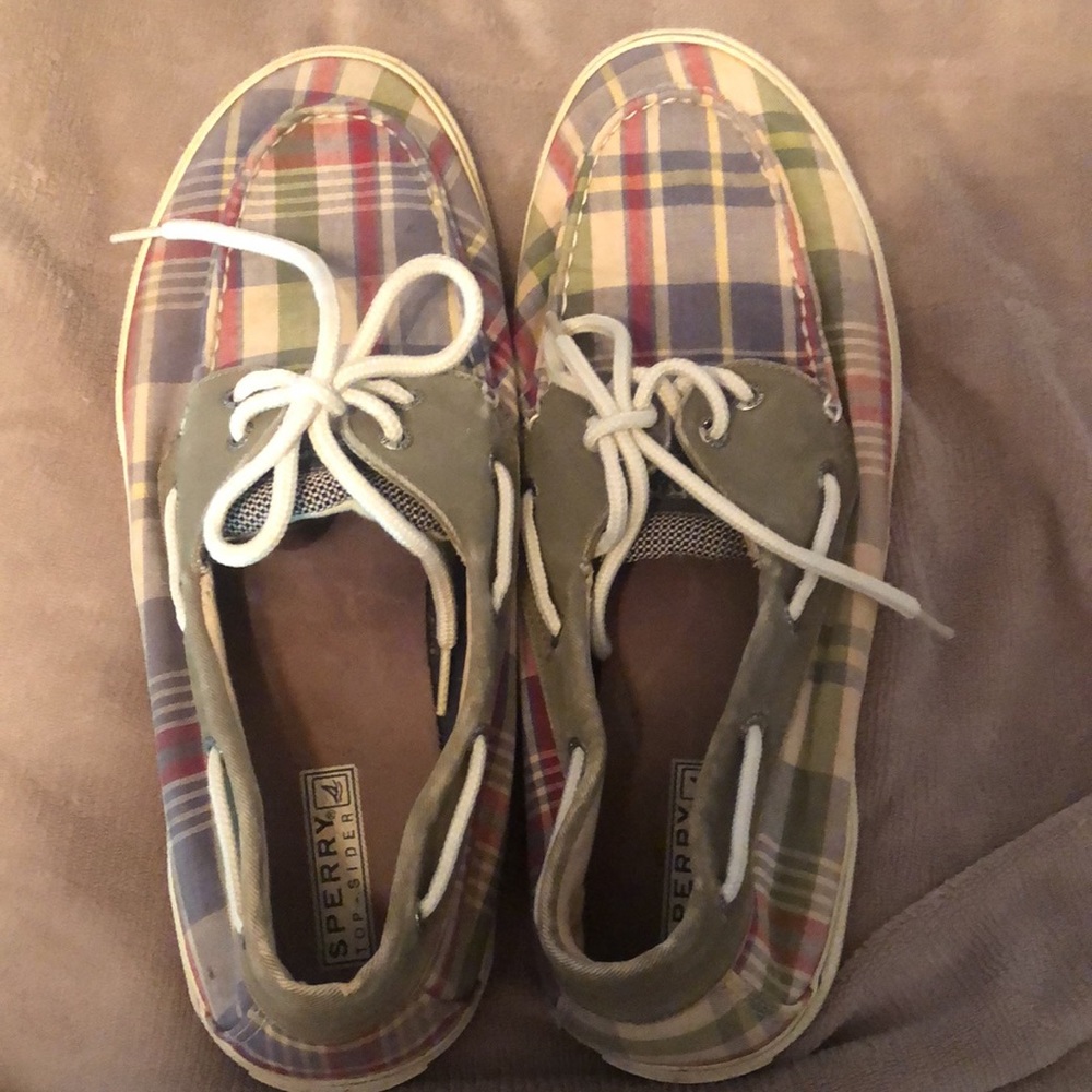 Men’s Y2k fall Sperry outdoors boat slip on top sider plaid - Picture 8 of 9